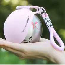 garrafa de agua em aco inox com recipiente de silicone para caes e gatos em outdoor