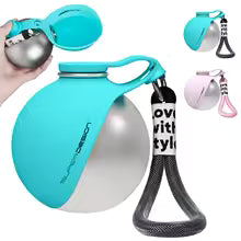 garrafa de agua em aco inox com recipiente de silicone para caes e gatos em outdoor